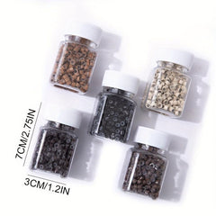 500 Pcs Hair Extension Silicone Clasp Real Hair Extension Aluminum Ring Rod