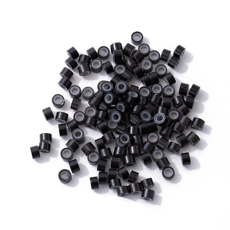 500 Pcs Hair Extension Silicone Clasp Real Hair Extension Aluminum Ring Rod