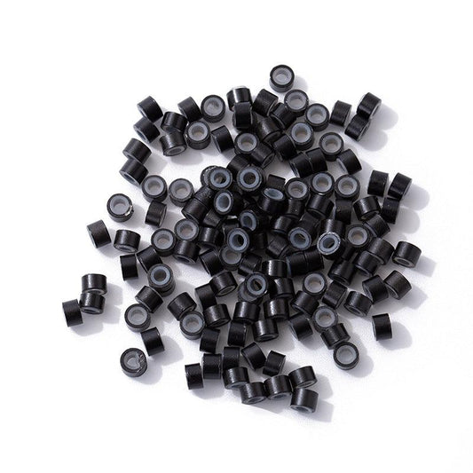 500 Pcs Hair Extension Silicone Clasp Real Hair Extension Aluminum Ring Rod