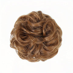 Messy Donut Hair Buns Updo Chignon With Rubber Band Synthetic Hair Extensions