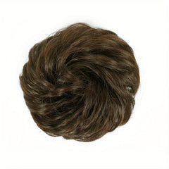 Messy Donut Hair Buns Updo Chignon With Rubber Band Synthetic Hair Extensions