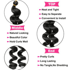 Pre-stretched Crochet Hair Extensions Loose Wave Body Wave for Women