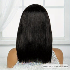 Short Bob Cut Wigs With Bangs Straight Human Hair Wigs