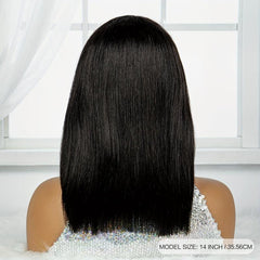 Short Bob Cut Wigs With Bangs Straight Human Hair Wigs