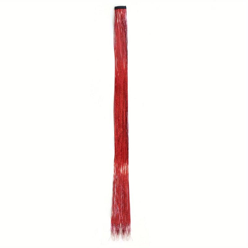 Colorful Clip In Hair Tinsel Fairy Hair Tinsel Kit, Party Glitter Extensions