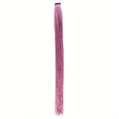 Colorful Clip In Hair Tinsel Fairy Hair Tinsel Kit, Party Glitter Extensions
