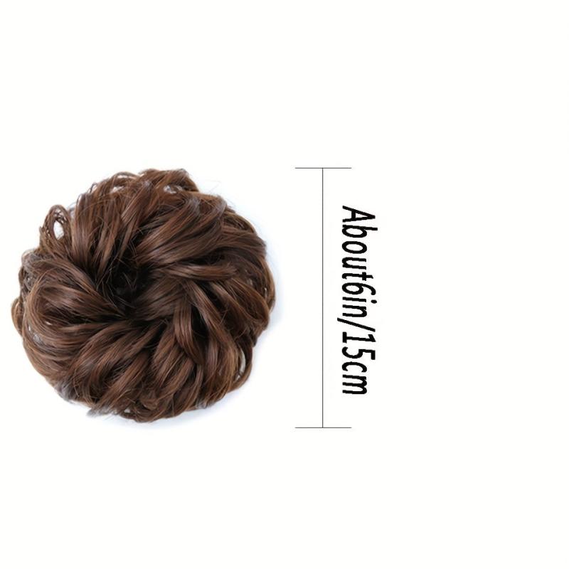 Synthetic Messy Hair Bun Curly Wavy Extensions Chignon Donut Updo