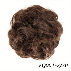 Synthetic Messy Hair Bun Curly Wavy Extensions Chignon Donut Updo