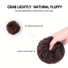 Synthetic Messy Hair Bun Curly Wavy Extensions Chignon Donut Updo