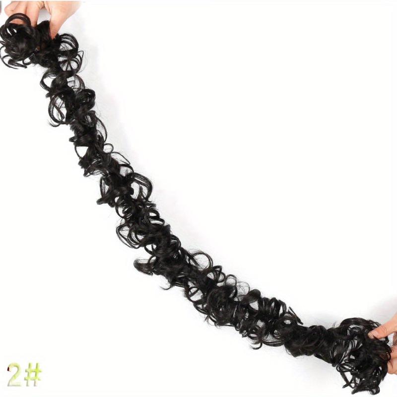 Messy Bun Hair Piece Bun Hair Scrunchie Fluffy Curly Updo DIY Ponytail Hairpiece