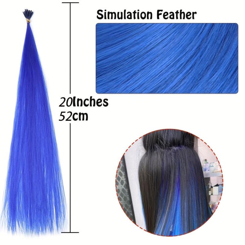 Colorful Invisible Synthetic Hair Extensions for Women