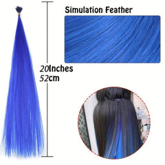 Colorful Invisible Synthetic Hair Extensions for Women