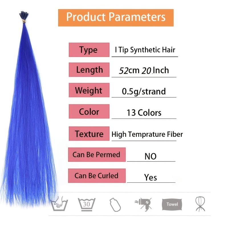 Colorful Invisible Synthetic Hair Extensions for Women