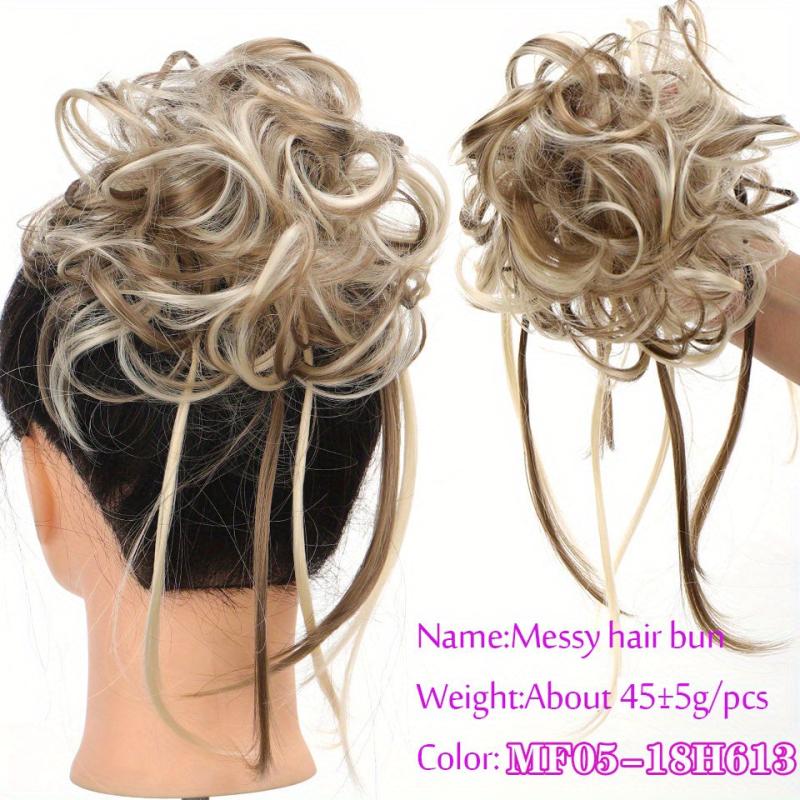 Curly Donut Messy Chignon Scrunchies Hair Bun Updo Hairpieces