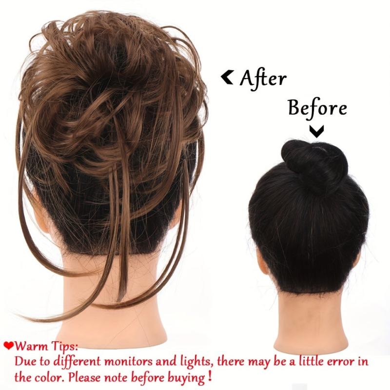Curly Donut Messy Chignon Scrunchies Hair Bun Updo Hairpieces