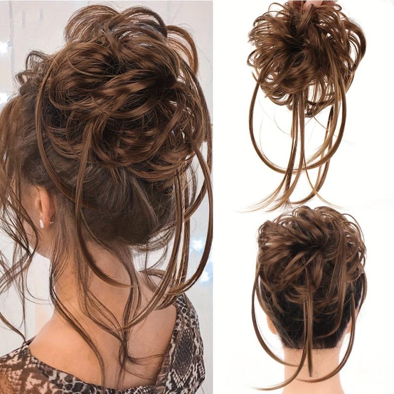 Curly Donut Messy Chignon Scrunchies Hair Bun Updo Hairpieces
