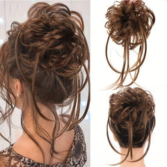 Curly Donut Messy Chignon Scrunchies Hair Bun Updo Hairpieces