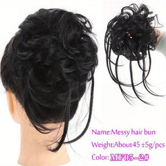 Curly Donut Messy Chignon Scrunchies Hair Bun Updo Hairpieces