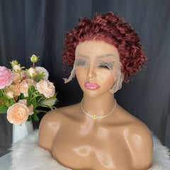Short Pixie Cut Wig 13x1 Lace Part Human Hair Wigs