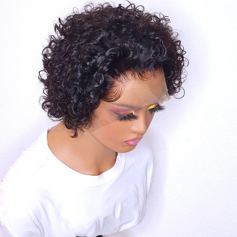 Short Pixie Cut Wig 13x1 Lace Part Human Hair Wigs