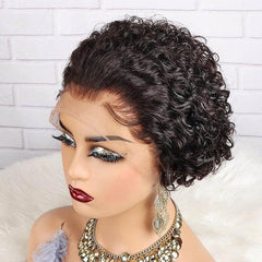 Short Pixie Cut Wig 13x1 Lace Part Human Hair Wigs