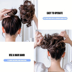 Donut Bun Chignon Claw Ponytail Hair Extensions