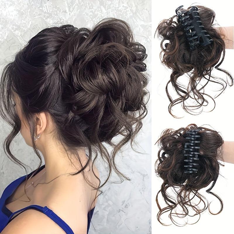 Donut Bun Chignon Claw Ponytail Hair Extensions