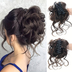 Donut Bun Chignon Claw Ponytail Hair Extensions