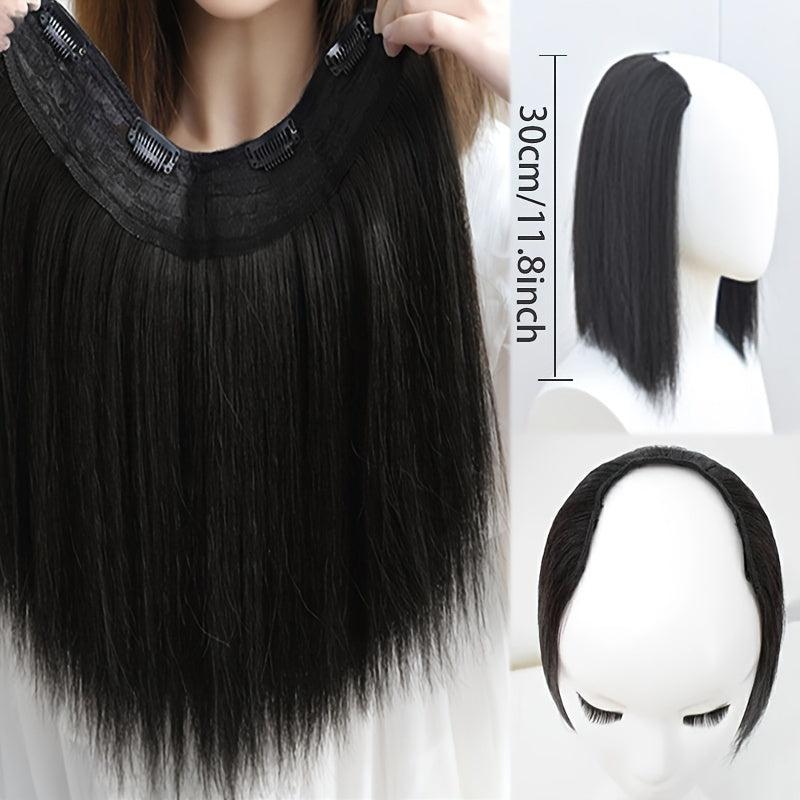 Short Hair Pads 4 Clips Synthetic Hair Extensions Daily Use