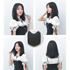 Short Hair Pads 4 Clips Synthetic Hair Extensions Daily Use