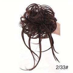 Wavy Curly Hair Bun Extensions Elastic Band Chignon