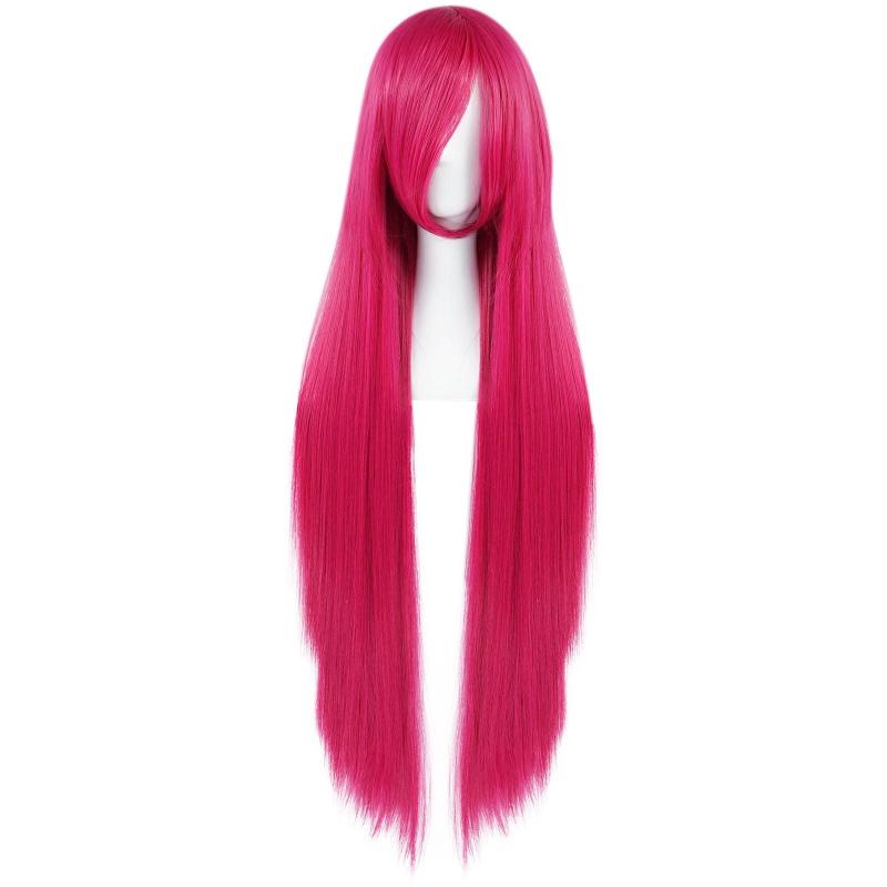 Long Straight Cosplay Wig For Halloween & 1pc Wig Cap For Women Girls
