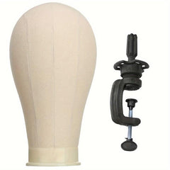 Wig Head 55 Stand & Mannequin Head Canvas Block Wig Head for Wig Making