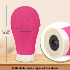 Wig Head 55 Stand & Mannequin Head Canvas Block Wig Head for Wig Making