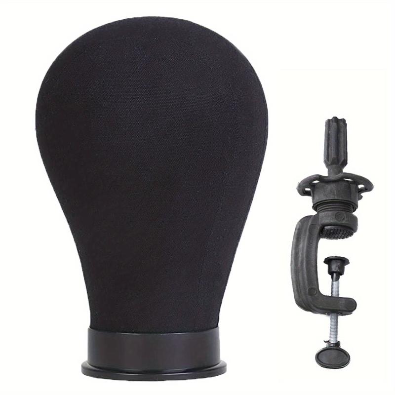 Wig Head 55 Stand & Mannequin Head Canvas Block Wig Head for Wig Making