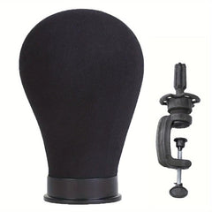 Wig Head 55 Stand & Mannequin Head Canvas Block Wig Head for Wig Making