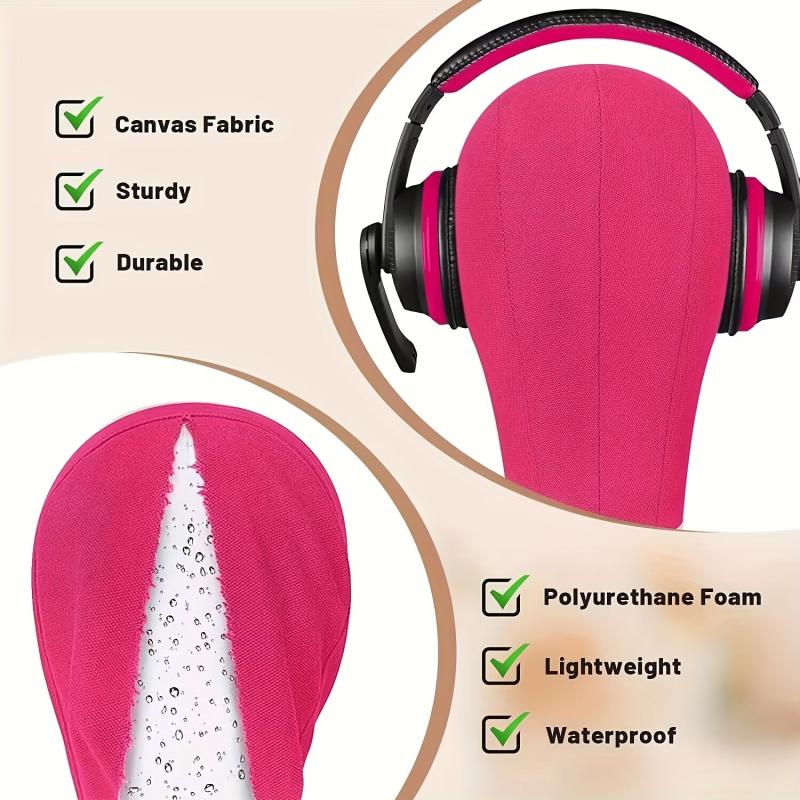 Wig Head 55 Stand & Mannequin Head Canvas Block Wig Head for Wig Making
