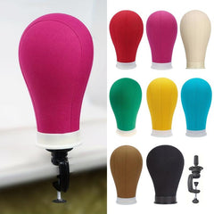 Wig Head 55 Stand & Mannequin Head Canvas Block Wig Head for Wig Making