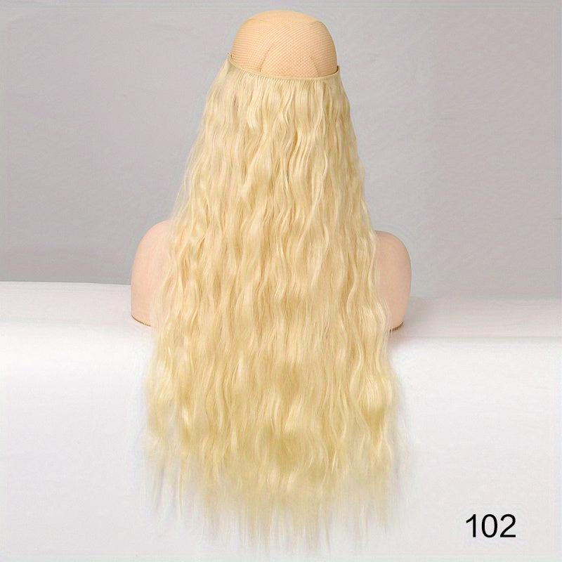 Adjustable Water Wave Hair Extension with Invisible Wire for Women