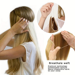 Adjustable Water Wave Hair Extension with Invisible Wire for Women