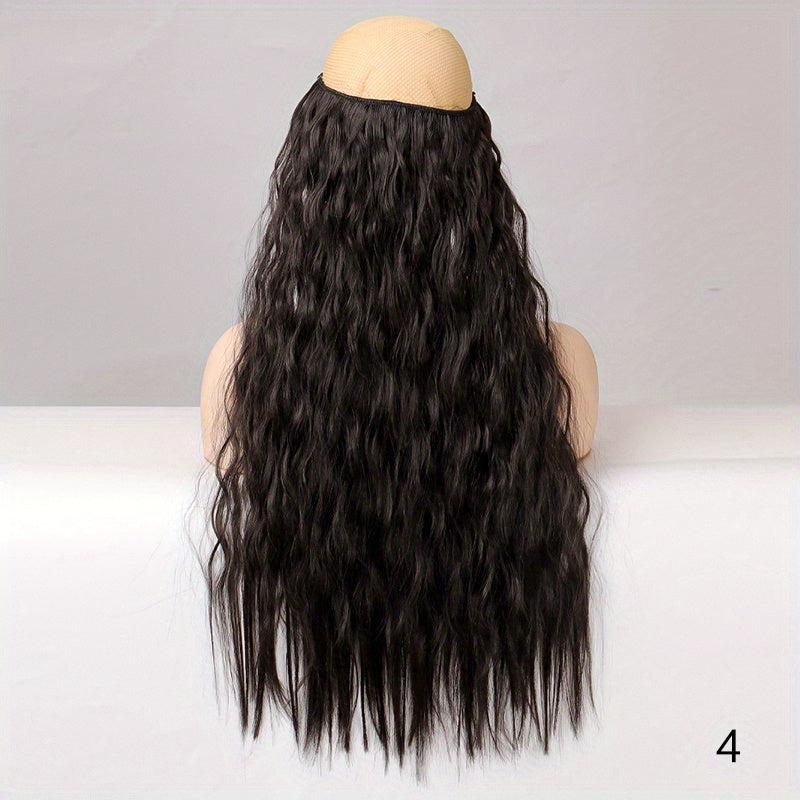 Adjustable Water Wave Hair Extension with Invisible Wire for Women