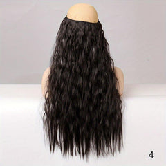 Adjustable Water Wave Hair Extension with Invisible Wire for Women
