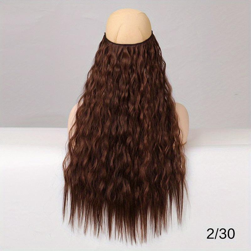 Adjustable Water Wave Hair Extension with Invisible Wire for Women