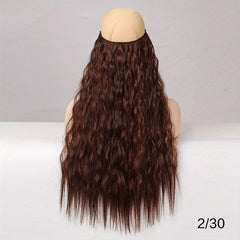 Adjustable Water Wave Hair Extension with Invisible Wire for Women
