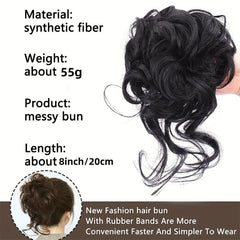 Messy Donut Hair Buns Updo Chignon Synthetic Clip In Hair Extensions