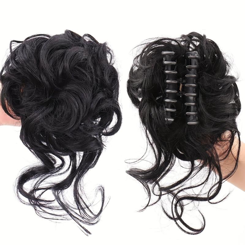 Messy Donut Hair Buns Updo Chignon Synthetic Clip In Hair Extensions