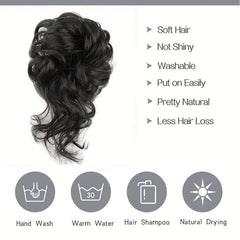Messy Donut Hair Buns Updo Chignon Synthetic Clip In Hair Extensions