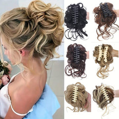 Messy Donut Hair Buns Updo Chignon Synthetic Clip In Hair Extensions
