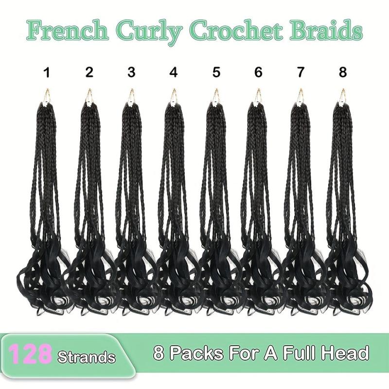 French Curl Crochet Braids 1 Pack Pre Looped Goddess Box Braids