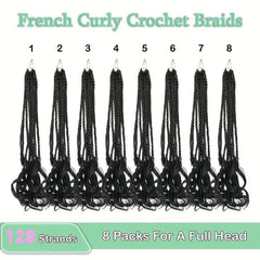 French Curl Crochet Braids 1 Pack Pre Looped Goddess Box Braids